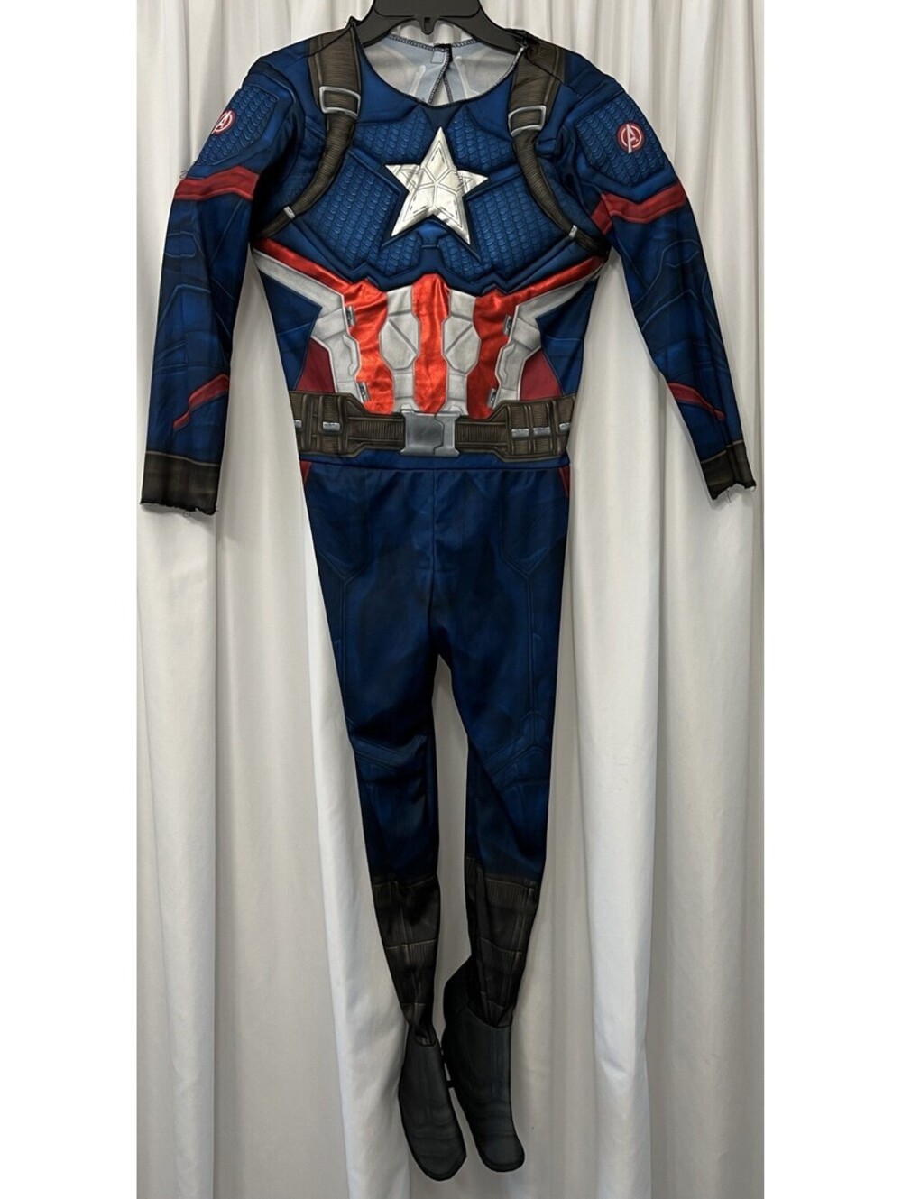 Rubie's Marvel Avengers Endgame Captain America Costume Jumpsuit Mask Youth M